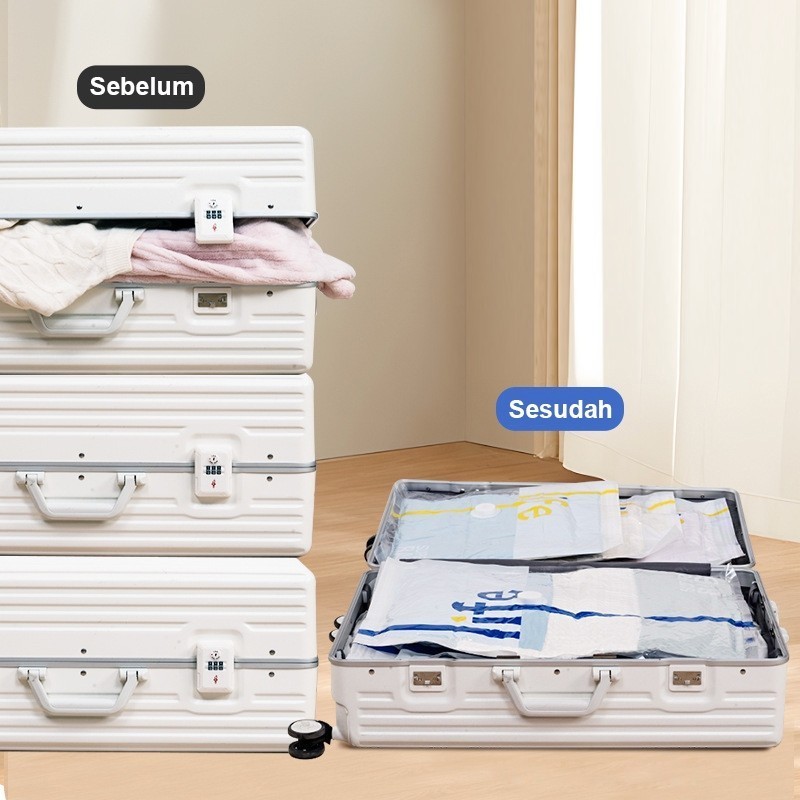 Dr. Storage Dr. Storage Plastik Vacuum Motif Life dan Pompa Elektrik Vakum 