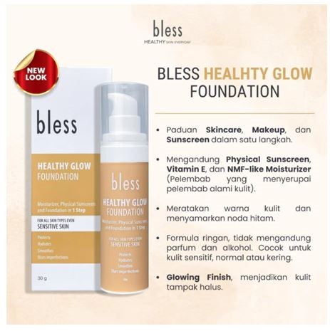 Utama Bakti Farmasi Bless Healthy Glow Foundation Nude Beige
