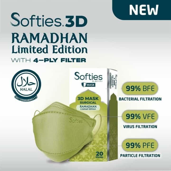 Softex Indonesia Softies 3D Mask Surgical  Ramadhan Limited Edition