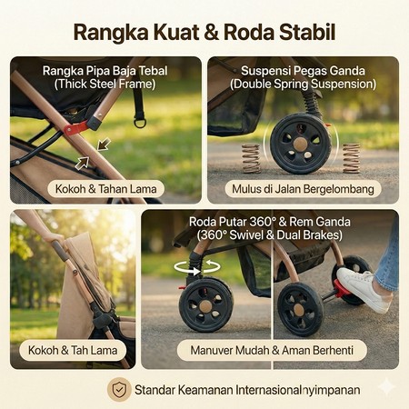 Beige Baby Stroller  4