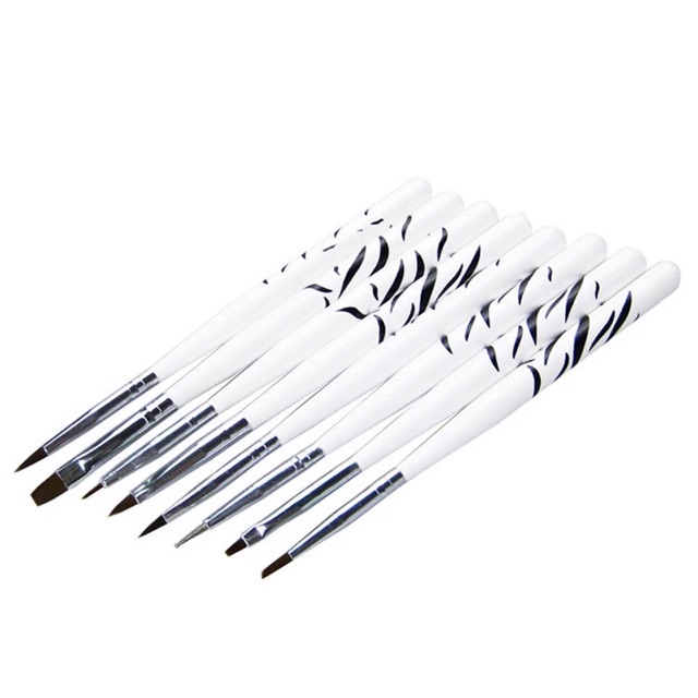 8 Pcs Brush Nail Art Zebra