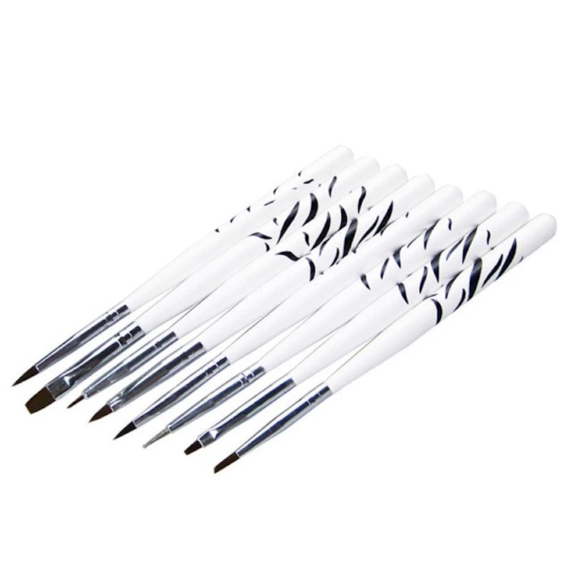 8 Pcs Brush Nail Art Zebra 1