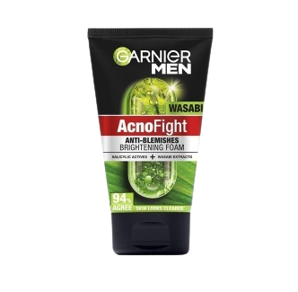 Garnier Men ｜ AcnoFight Wasabi Brightening Foam Facial Cleanser