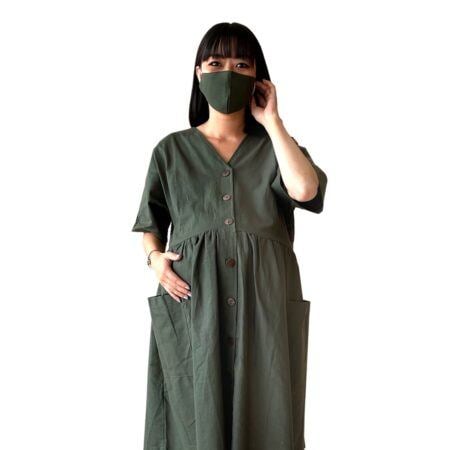 Mama’s Choice Maternity Casual Button Dress