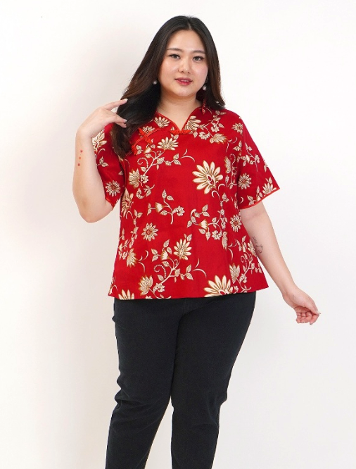 Bigisize  Atasan Cheongsam Wanita Batik Jumbo  331