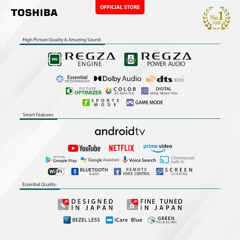 Toshiba TV 32" HD Android TV 5