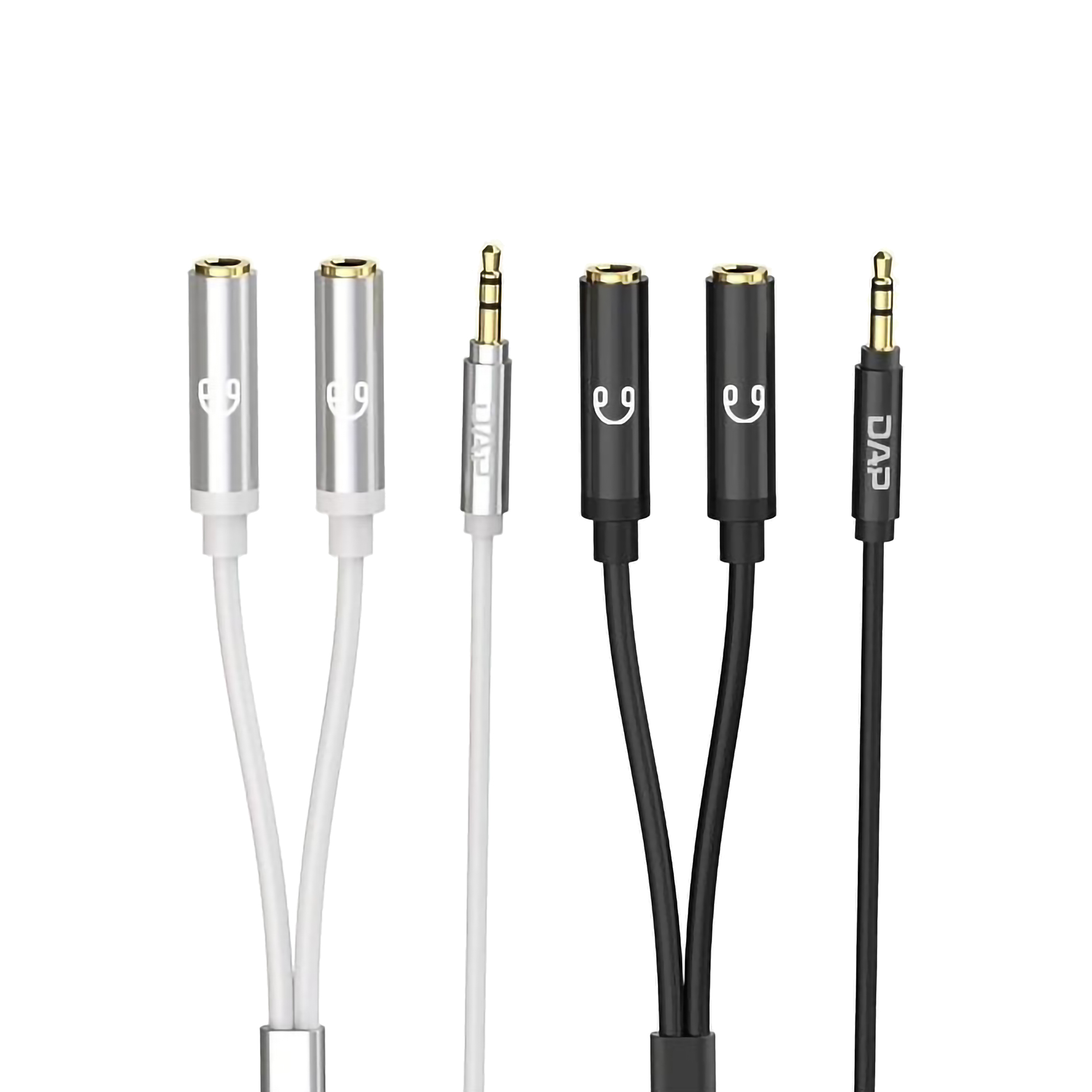 Kabel Audio Splitter 3.5mm Male to 2 Female Audio & Mic ｜ D-AU08