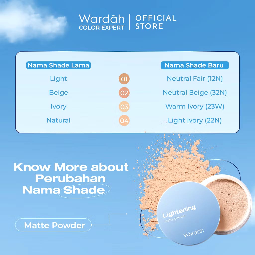 Paragon Technology and Innovation Wardah Lightening Matte Powder 01 Neutral Fair