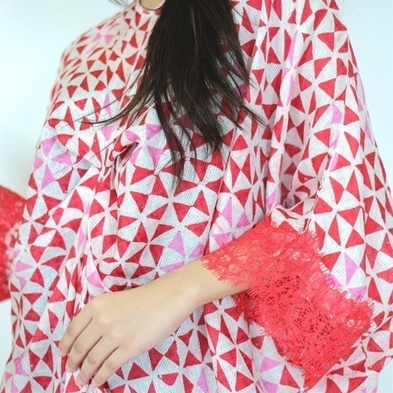 Kaftan Batik Viscos Motif Kamelia 4