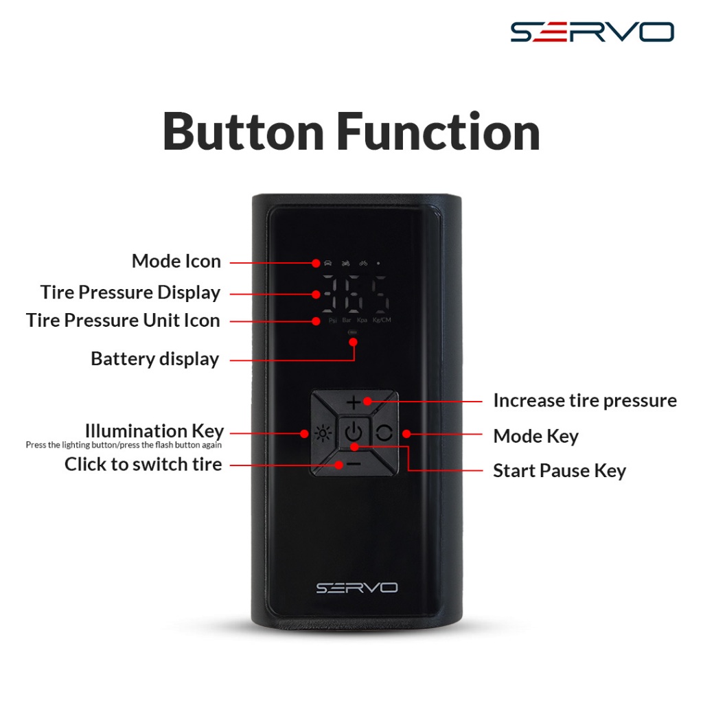  Servo Road Electric Tire Pump V2 CQB-9620