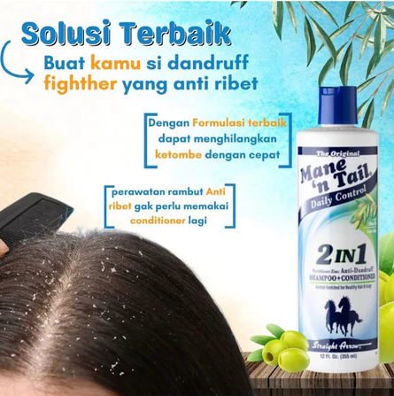 Straight Arrow Products Mane 'n Tail 2in1 Anti Dandruff Shampoo