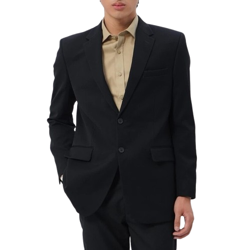 Executive Regular Fit Formal Blazer Jet Black