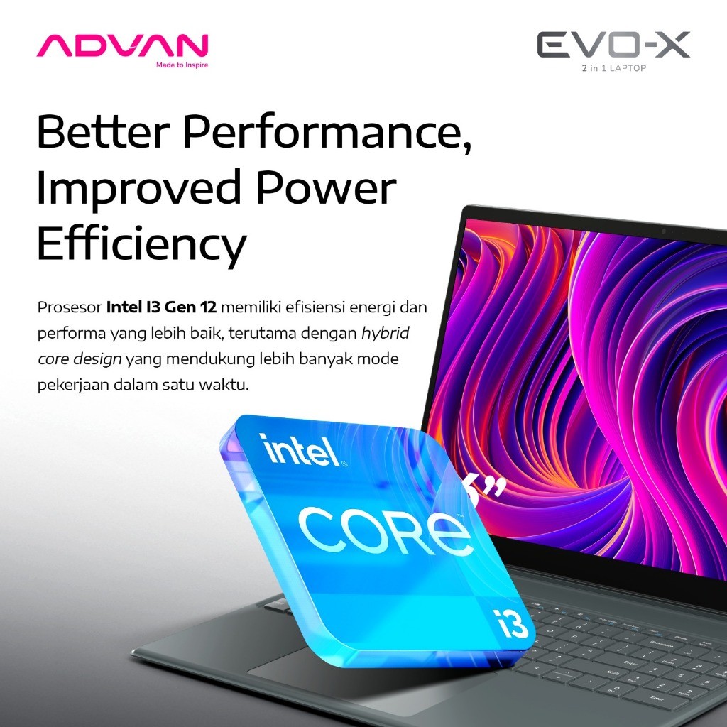 Bangga Teknologi Indonesia Advan 2in1 Laptop EVO-X 13"