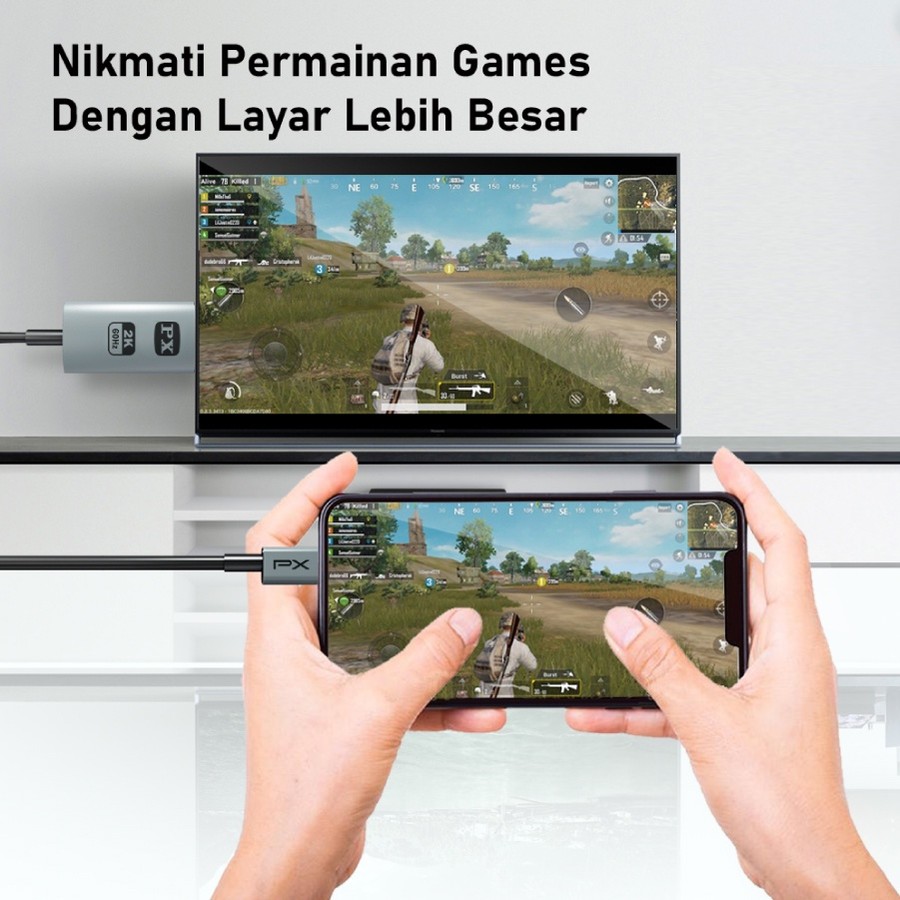 Sajun Global Indonesia PX Kabel MHL USB Type C ke HDMI TV Monitor Projector Converter MHA-30C