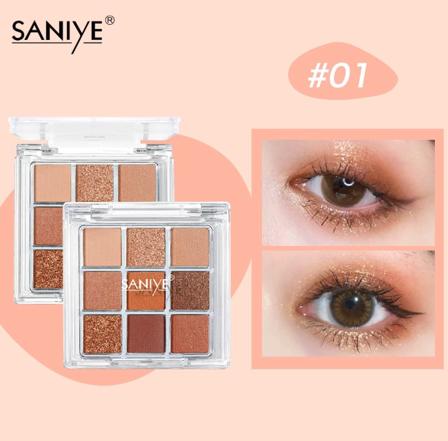 Beauty Source Indonesia SANIYE  9 Colors Ice Cube Eyeshadow Palette E0925 #1