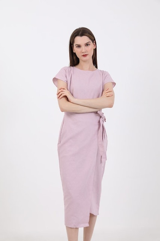 Sofia Kalula Side Tie Dress Pink Dope 4
