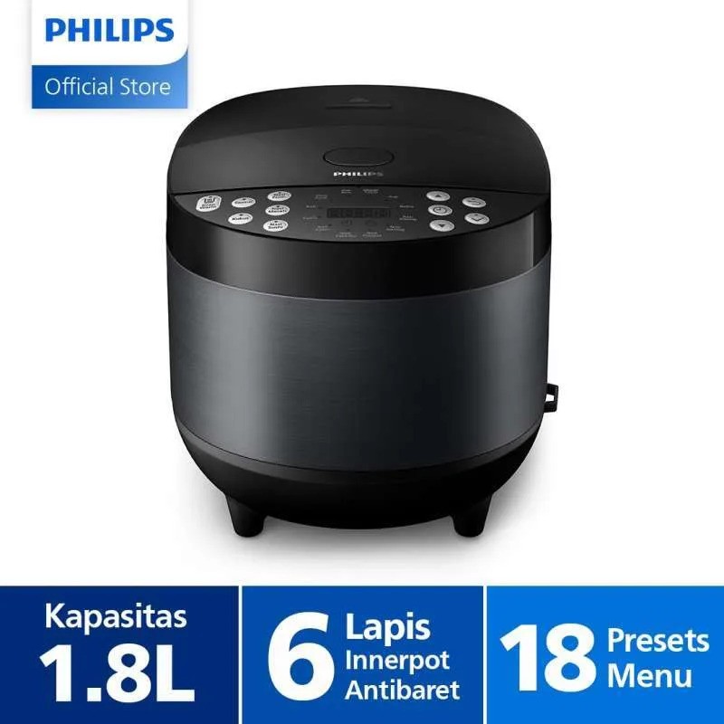 Philips Electronics Philips Digital Rice Cooker 1.8 L  HD4515/92 Black