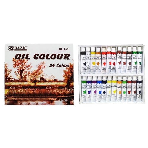 Oil Colour 24 Colors - Cat Minyak Isi 24 Warna 1