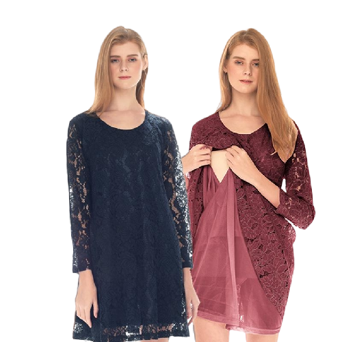 Full Lace Nursing Dress