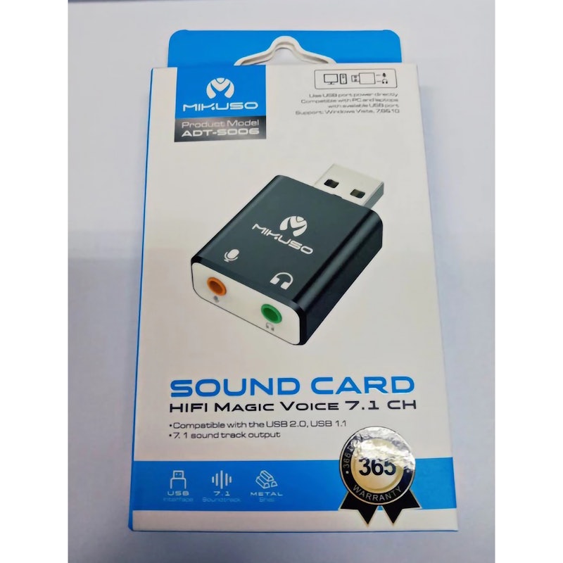 Mikuso Sound Card USB 7.1 Channel ADT-S006