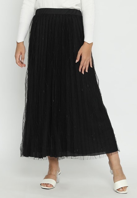 Tulle Fiber Maxi Skirts Basic Colors