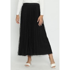 Tulle Fiber Maxi Skirts Basic Colors
