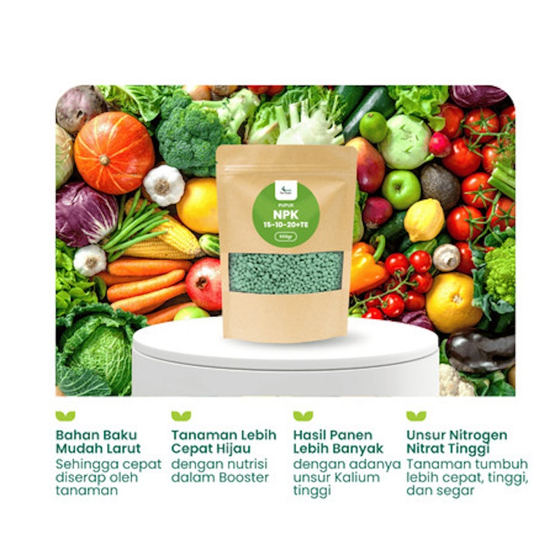 Benih Seribuan Pupuk NPK Booster 15-10-20 + TE Cap Tawon