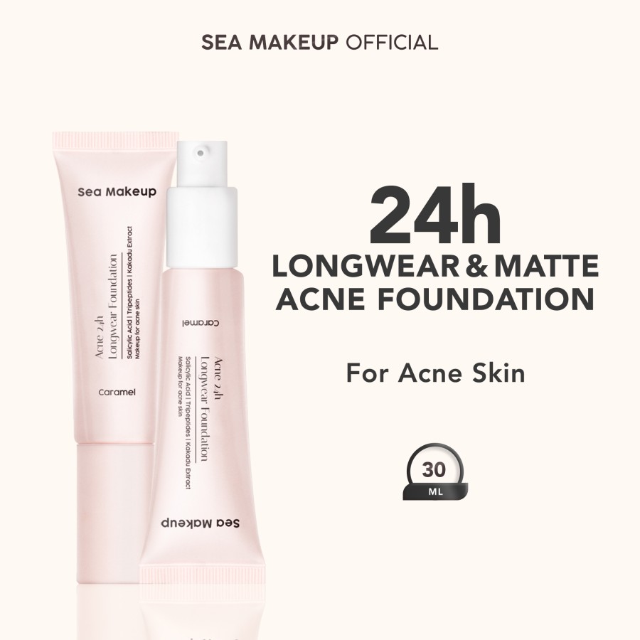 Sea Beauty Indonesia Sea Makeup Acne 24h Longwear Foundation Snow Cone