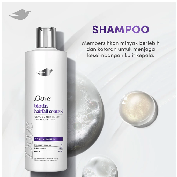 Unilever Indonesia Dove Biotin Hairfall Control Derma-Shampo
