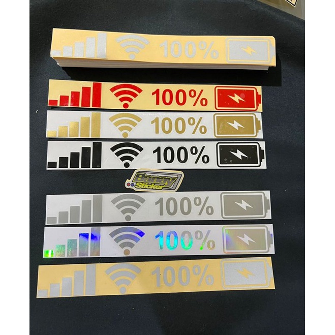  Stiker Sinyal Wi-Fi dan Baterai