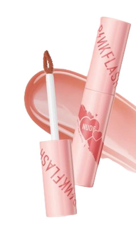 PINKFLASH Watery Glam Lip Gloss NU03 Nudie Almond