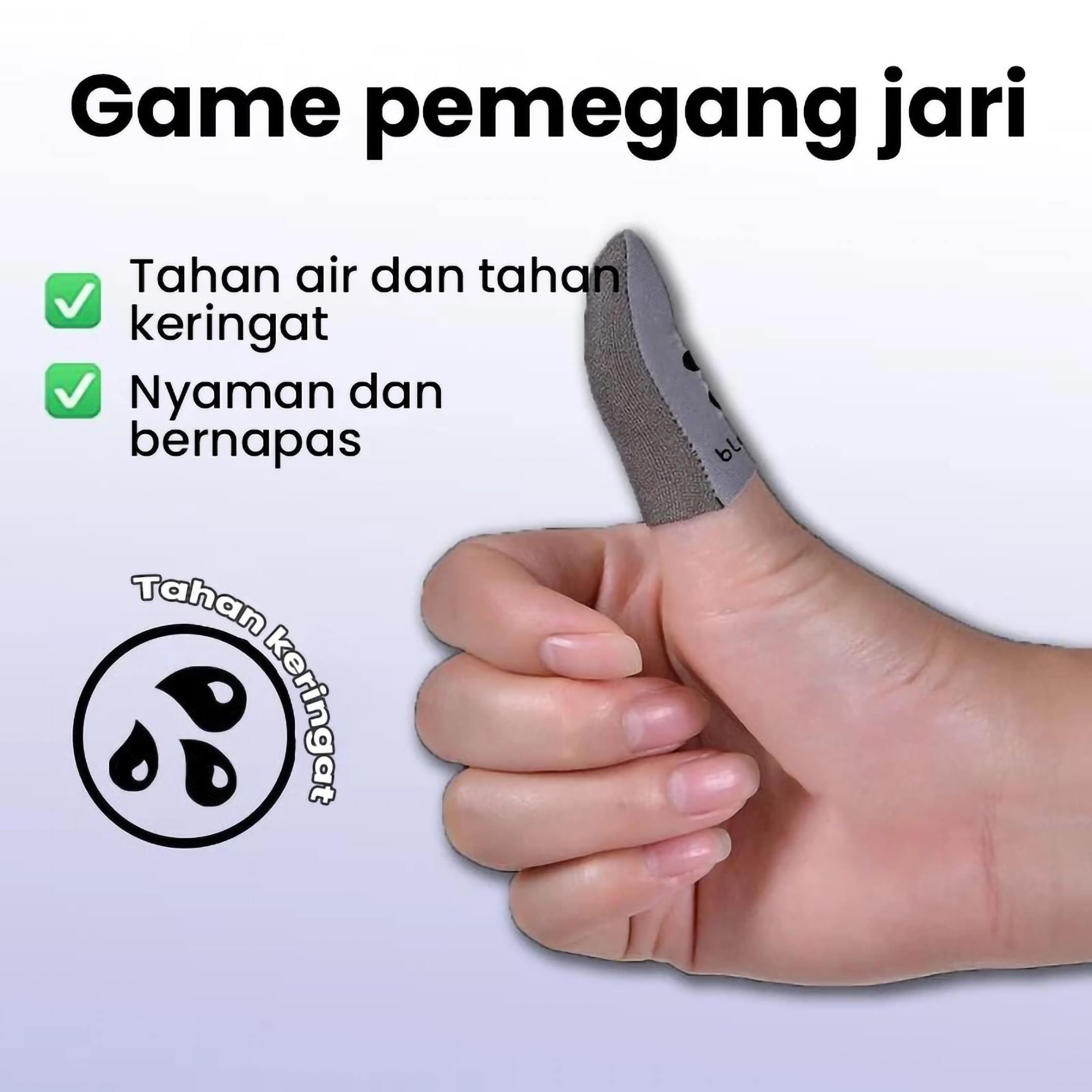 BlueWow BlueWow Silver Cloth Mobile Game Finger Sleeves