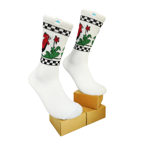 THE SUMAR Kaos Kaki Oldschool Motif Ayam Jago  ｜ X6