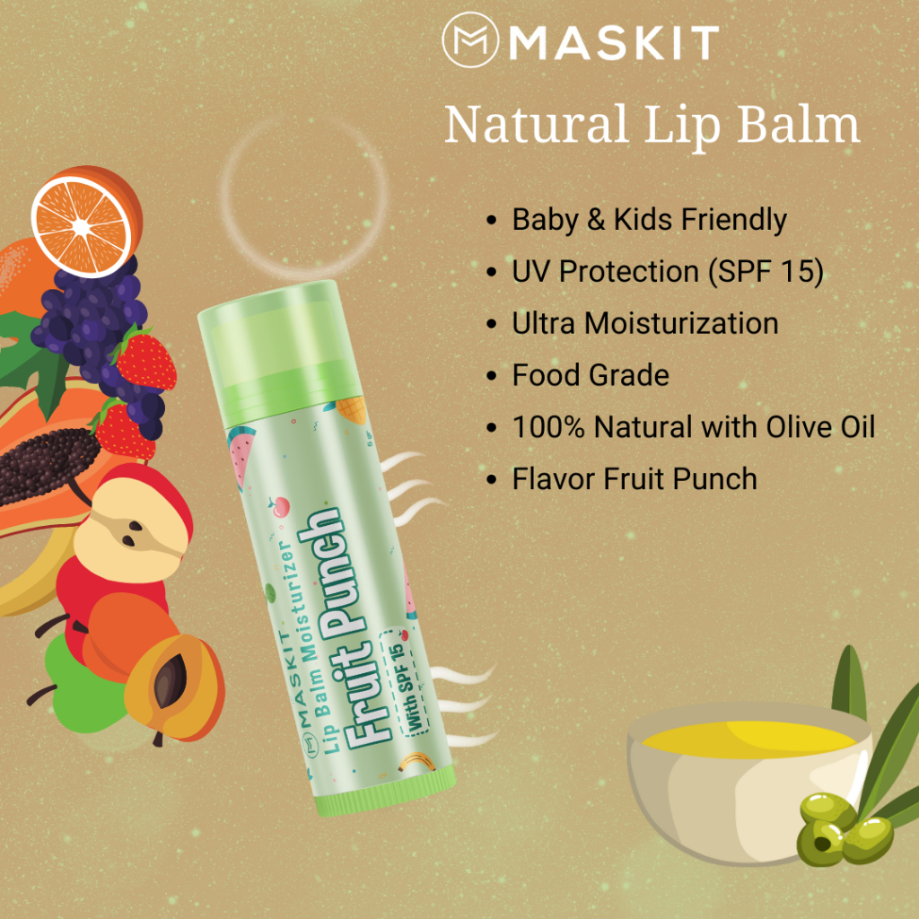 Sainsgo Karya Indonesia Maskit Lip Balm Moisturizer with SPF 15