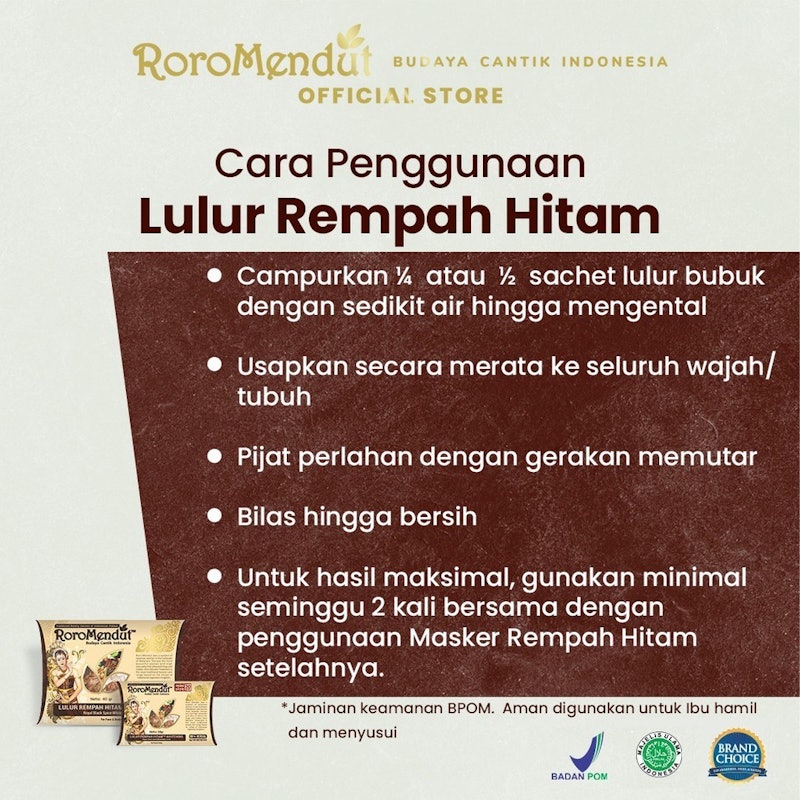 Roro Mendut Lulur Rempah Hitam Whitening 4