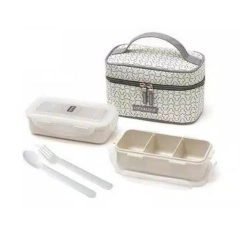 LocknLock Lunch Box Set With Clover Bag 4