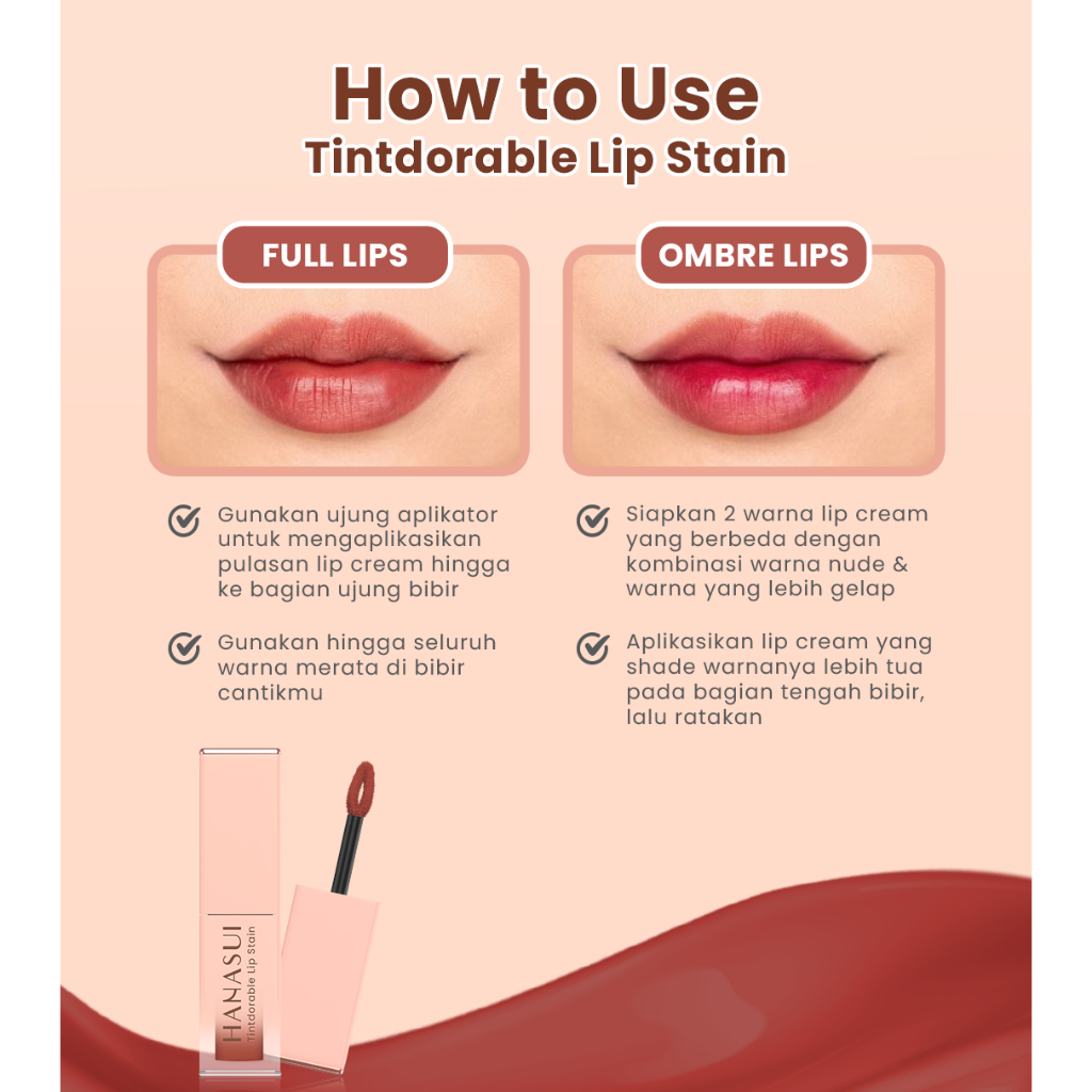 Eka Jaya Internasional Hanasui Tintdorable Lip Stain 07 Copper