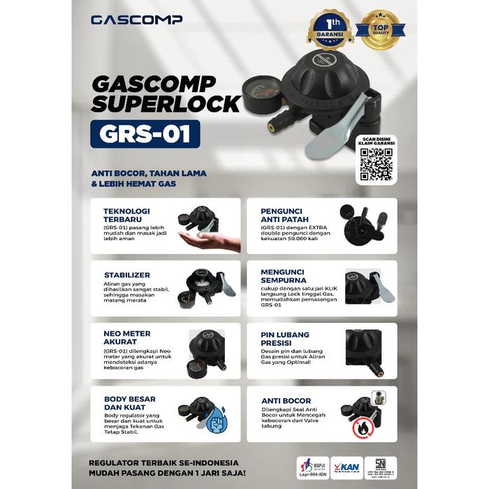 Cipta Gagah Perkasa Gascomp Regulator Gas Superlock GRS-01