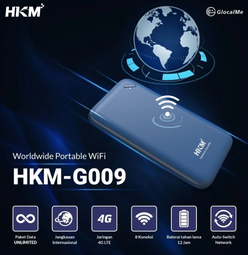 Harapan Karunia Makmur HKM GlocalMe Worldwide Unlimited WiFi HKM-G009