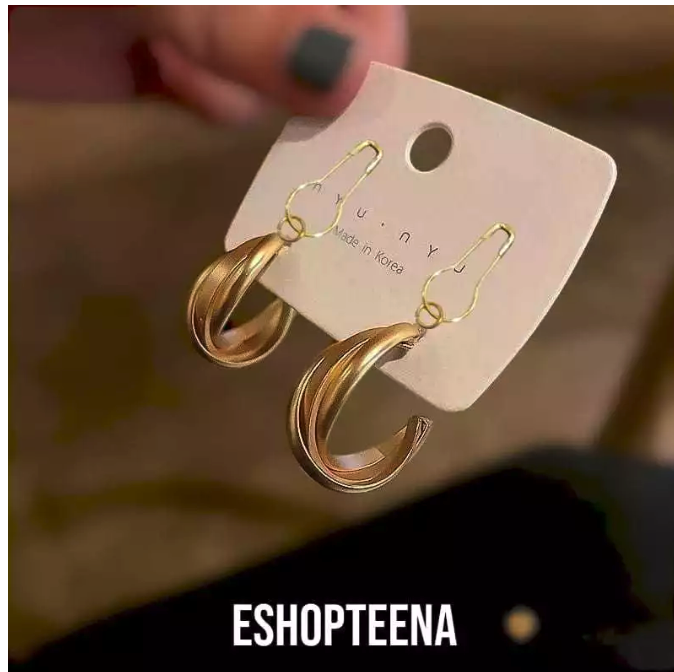  Anting Hijab Bulat Tebal Peniti A67