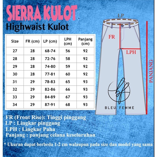 Bleu Femme Kulot Jeans Polos Basic Highwaist