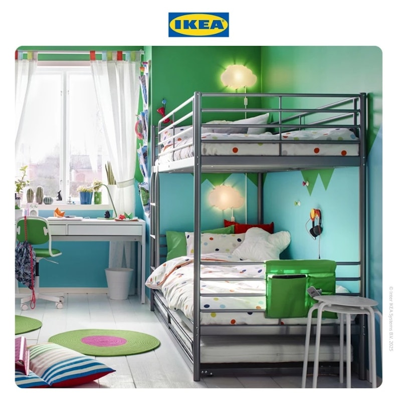 IKEA SVARTA Rangka Tempat Tidur Tingkat 3