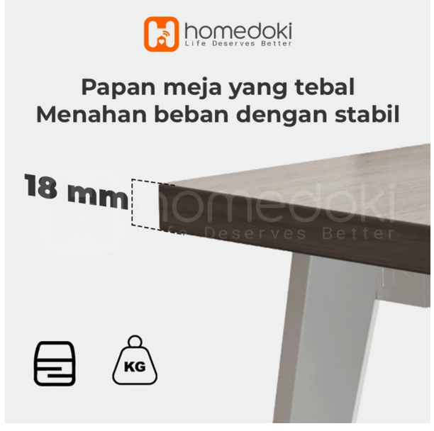 Homedoki Homedoki Meja Kerja dengan Pembatas