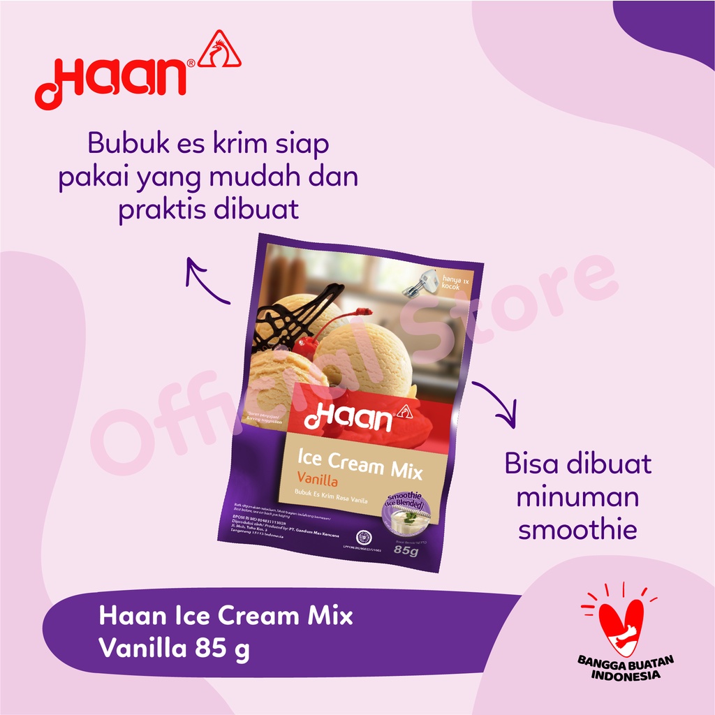 Gandum Mas Kencana Haan Ice Cream Mix Vanilla