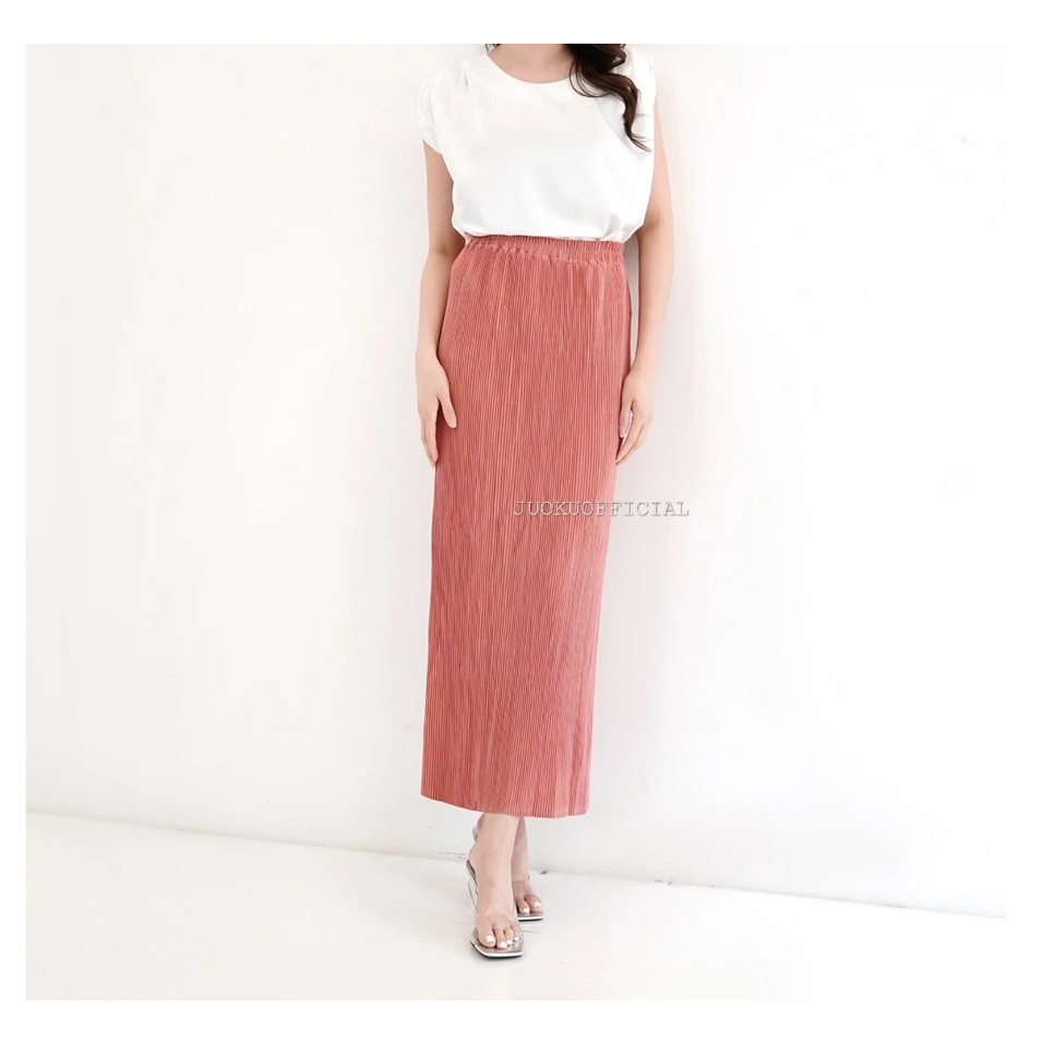 Juoku Rok Span Plisket Lidi