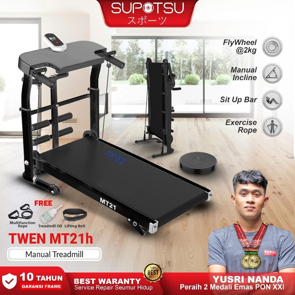 Twen Treadmill Manual Multifungsi 2