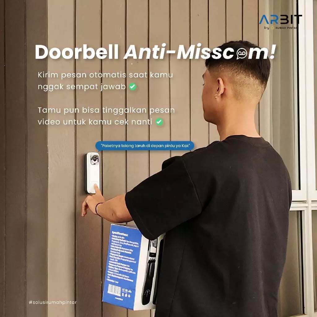 Rumah Pintar Indonesia ARBIT Smart WiFi Video Doorbell Pro
