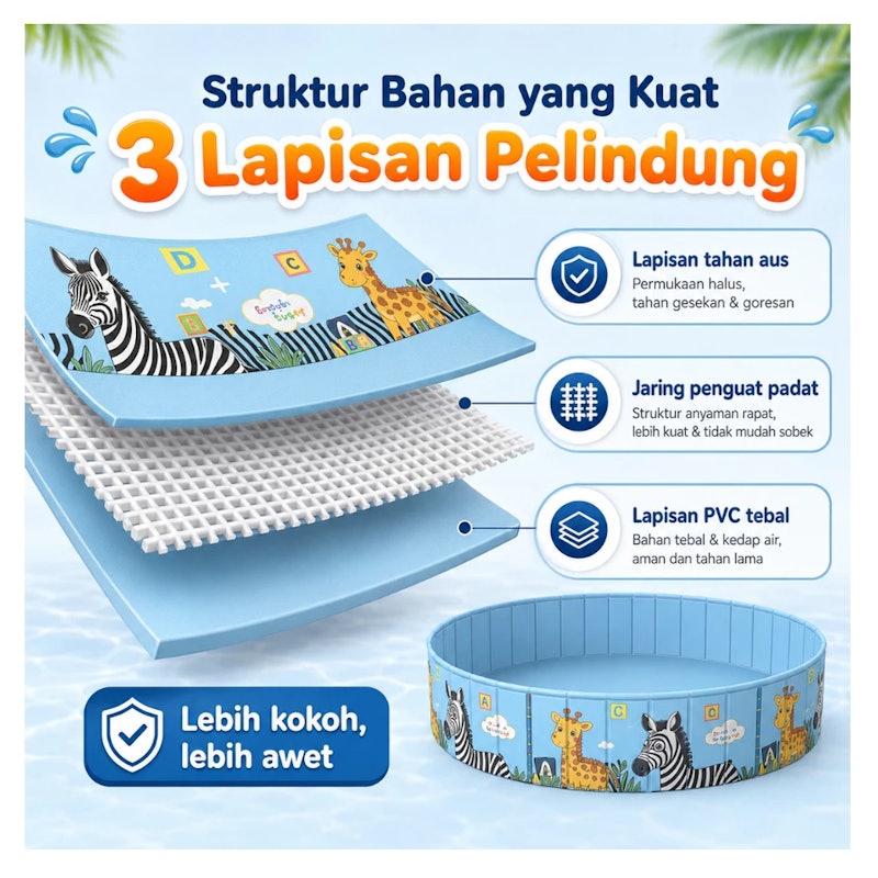 PlayPark Kolam Renang Lipat 2-in-1 160 cm 4