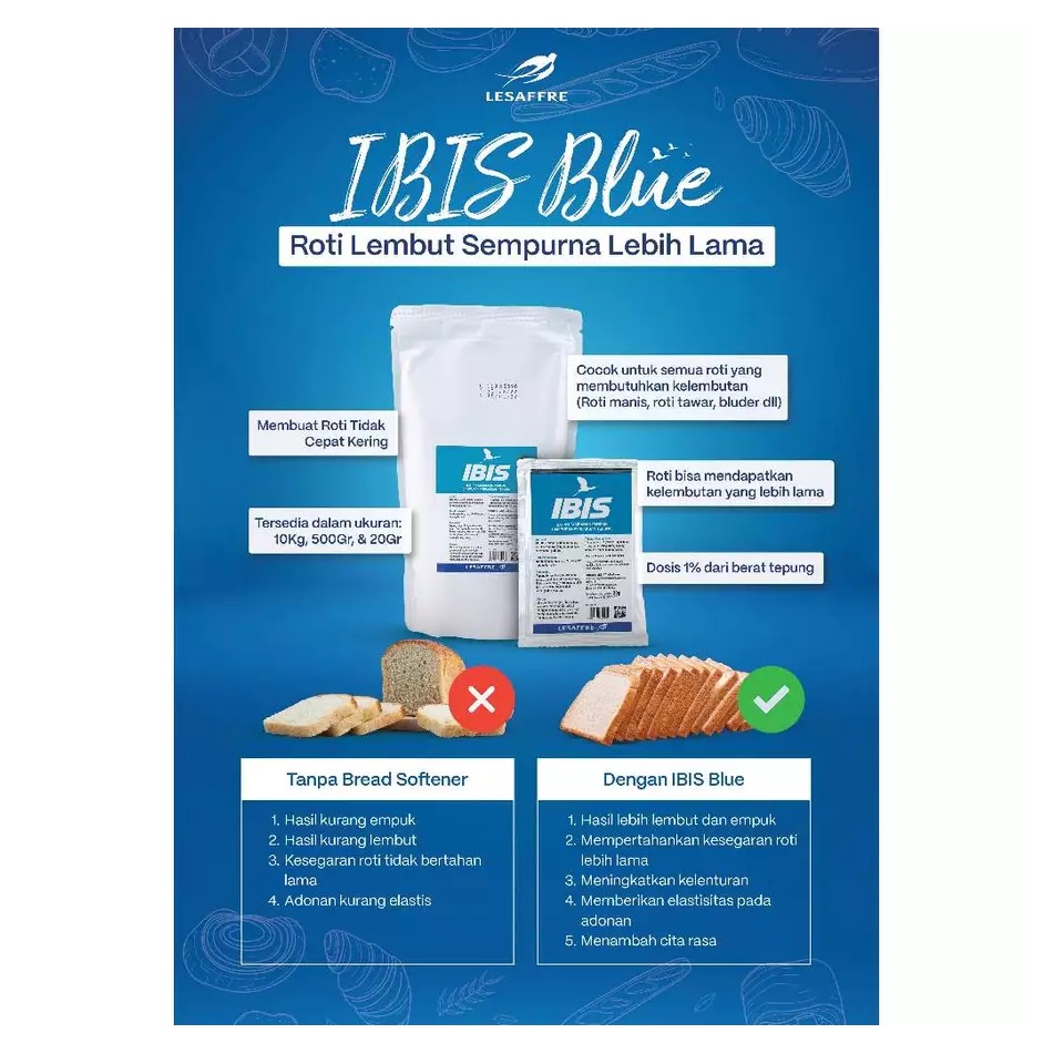 Lesaffre Ibis® Blue Pelembut Roti