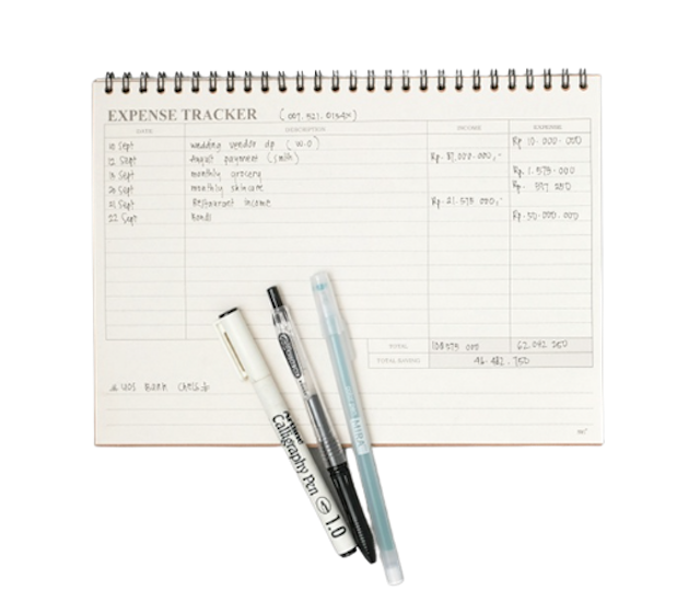 Kraft Cover Spiral Weekly Planner + Expense Tracker Notebook